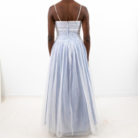 Vintage 90s 2 Cinderella Ball Gown Dress Blue - Picture 5 of 9